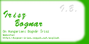 irisz bognar business card