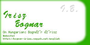 irisz bognar business card